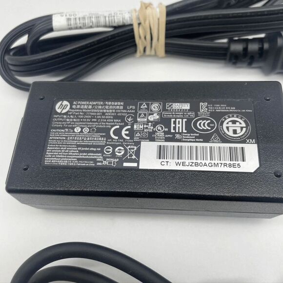 Genuine 45W HP AC Adapter 19.5V 2.31A Model TPN-CA15 P/N 719309-002 w/Cord OEM - Picture 2 of 3